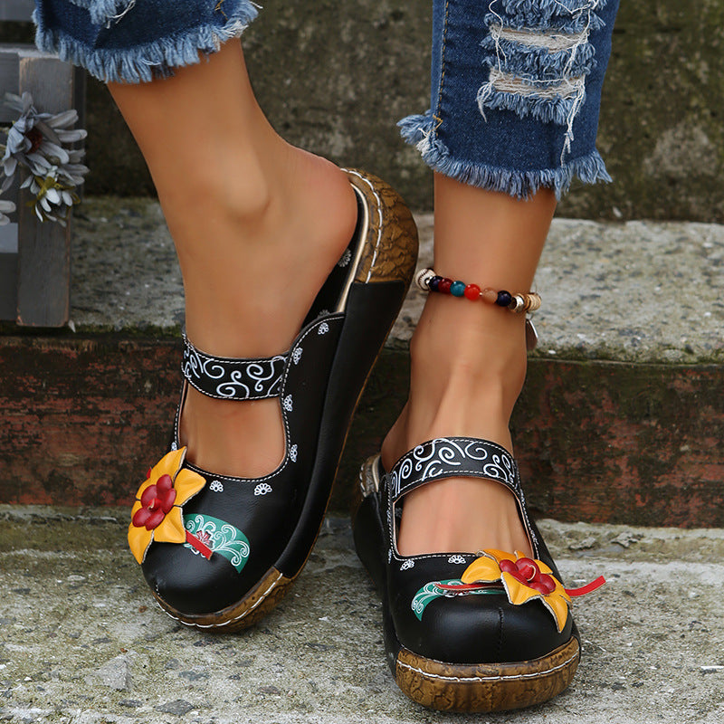 ❤️Mother's Day Sale 56% OFF❤️2025 🌹 Women's Orthopedic Roman Platform Sandals ( Leather Platform Sandals)