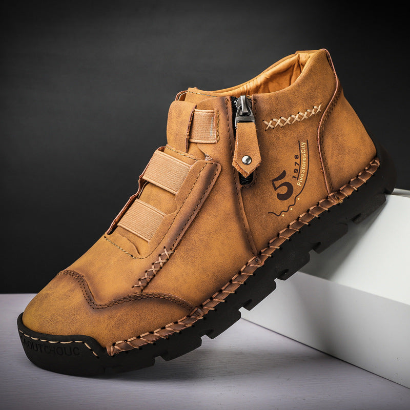 🔥Today 70% off🔥Men's genuine leather waterproof non-slip fashionable orthopedic shoes