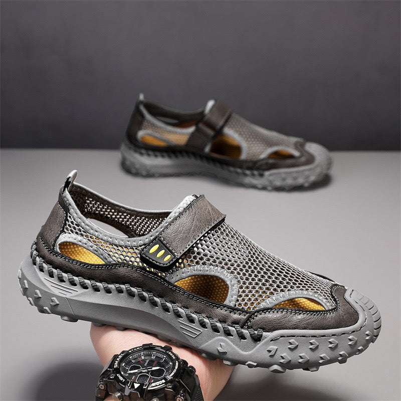 ⏰Last Day! 60% OFF 🔥Men's Cowhide Breathable Mesh Sandals