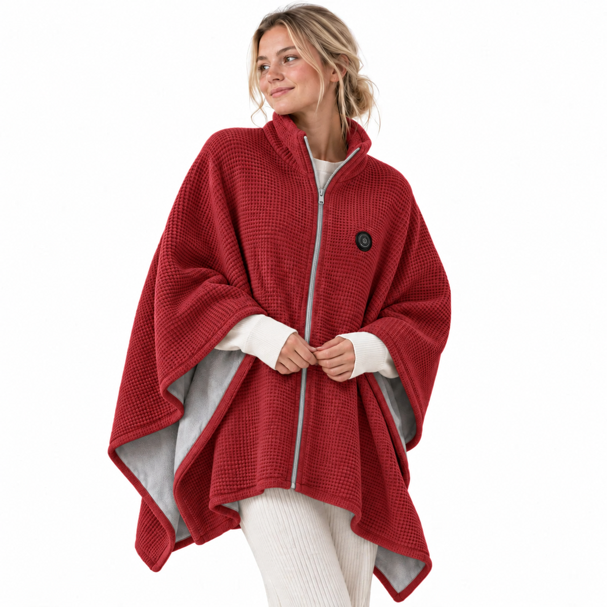 8-Zone Wearable Heated Blanket – Cozy Shawl with 3 Heat Levels & USB Power