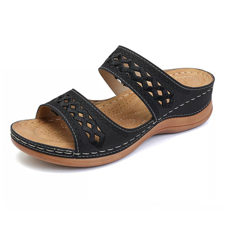 Sandals with arch support women's Wedge Comfortable platform Slippers