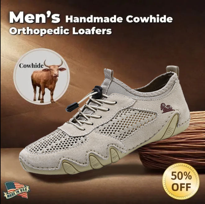 Last day 70% off 🔥⏱️Christmas sale⏱️🔥Men's genuine slip-on mesh shoes