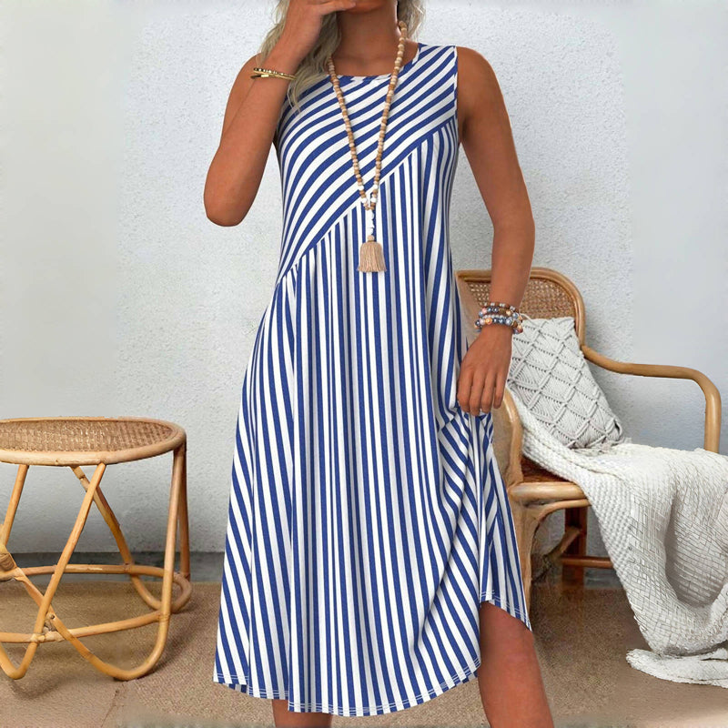 Emeely - Ärmelloses Freizeitkleid Mit Streifenmuster