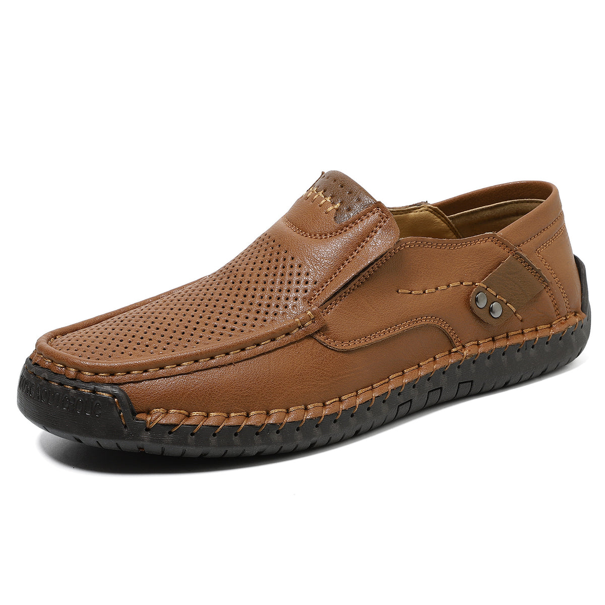 Last day for 50% off 🔥⏱️Christmas sale⏱️🔥Men's calfskin slip-on ⚡ hollow loafers