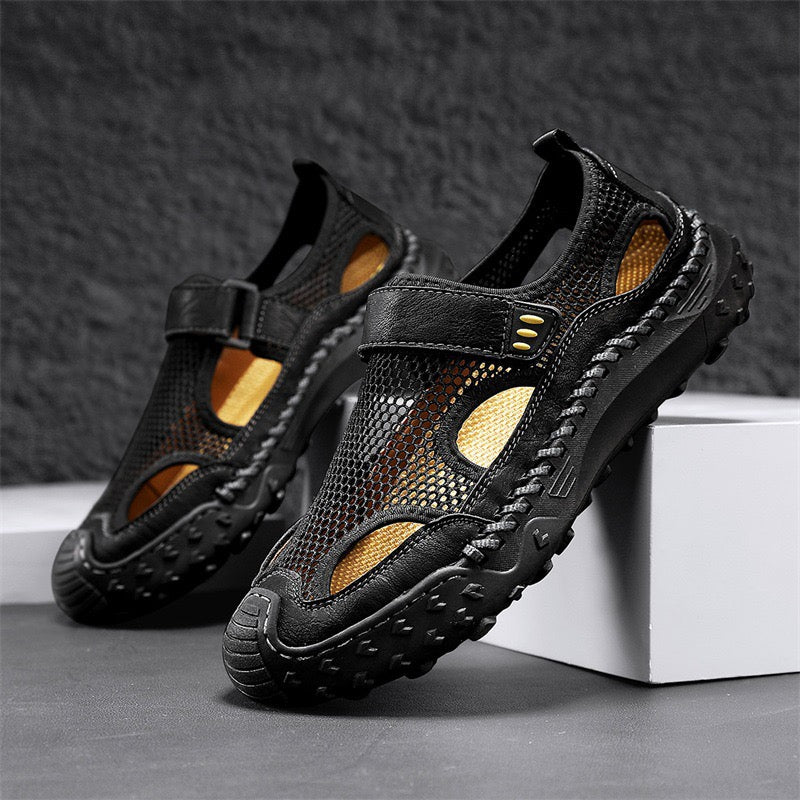 ⏰Last Day! 60% OFF 🔥Men's Cowhide Breathable Mesh Sandals