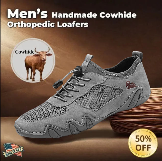 Last day 70% off 🔥⏱️Christmas sale⏱️🔥Men's genuine slip-on mesh shoes