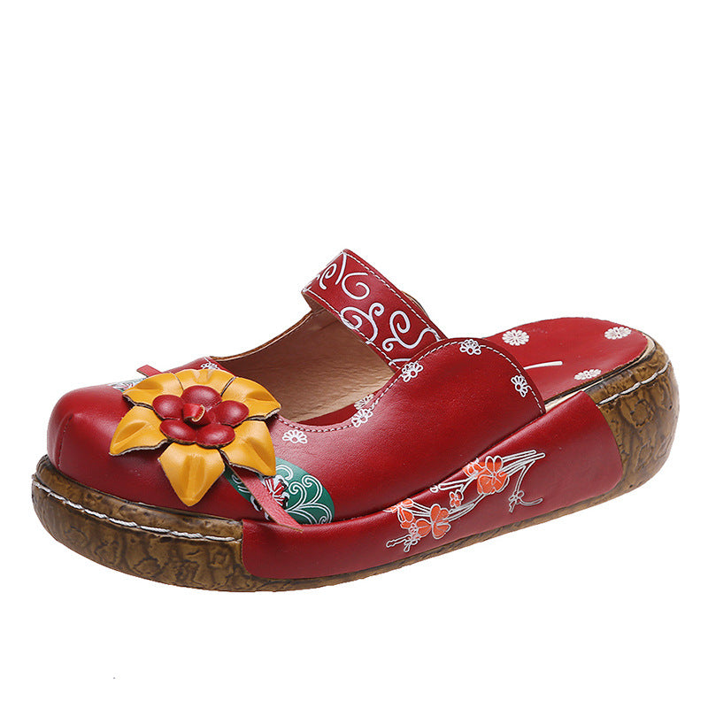 ❤️Mother's Day Sale 56% OFF❤️2025 🌹 Women's Orthopedic Roman Platform Sandals ( Leather Platform Sandals)
