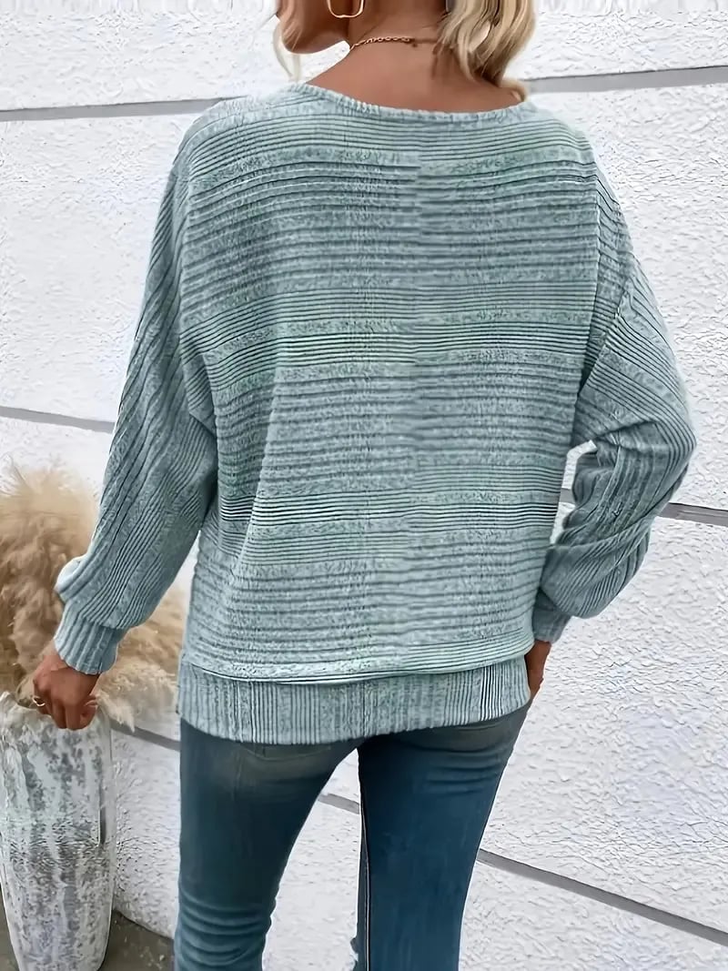 ⏰Hot Sale-Women's Soft Solid Batwing Sleeve Pullover Long Sleeve Top(Buy 2 Free Shipping)