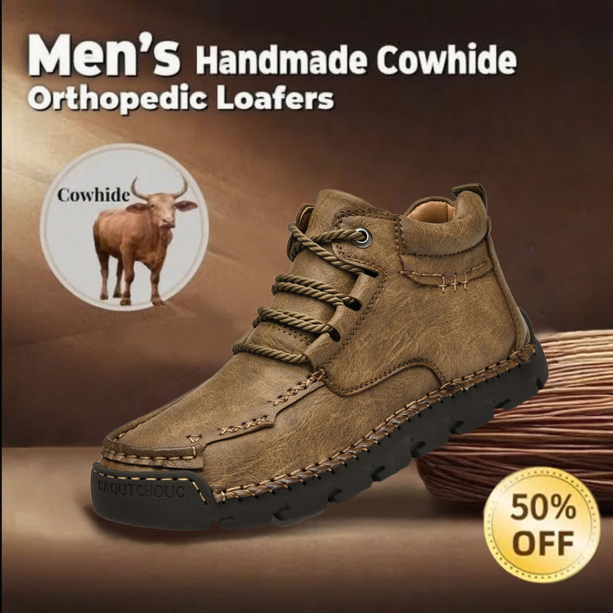 ⏰Limited Time Sale 70% OFF-Men's new ⚡ genuine leather orthopedic shoes with arch support
