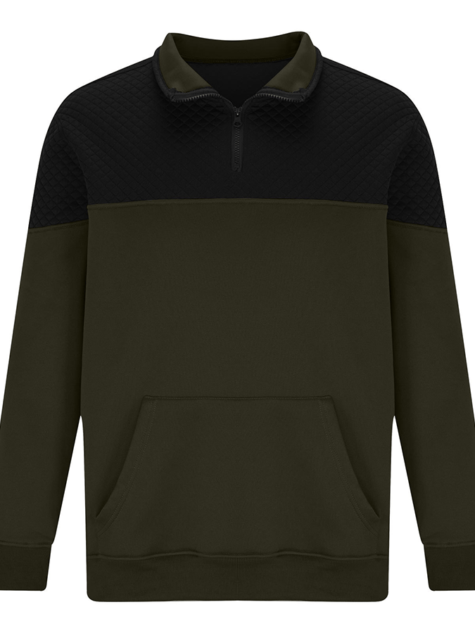 Men's Fashionable Color Block Half Zip Outdoor Casual Sweatshirt