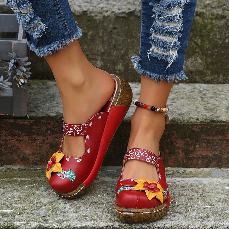 ❤️Mother's Day Sale 56% OFF❤️2025 🌹 Women's Orthopedic Roman Platform Sandals ( Leather Platform Sandals)