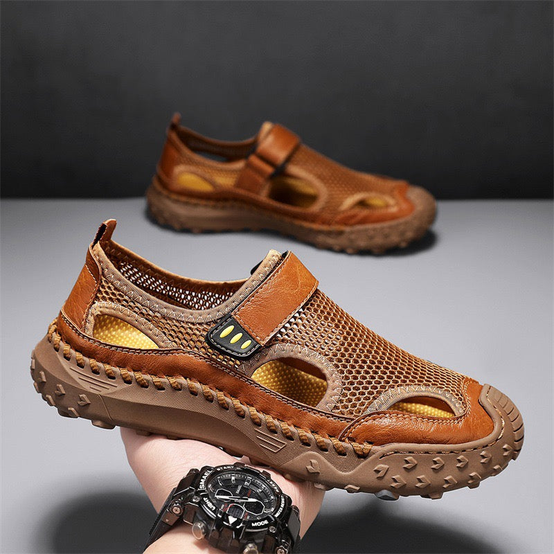 ⏰Last Day! 60% OFF 🔥Men's Cowhide Breathable Mesh Sandals