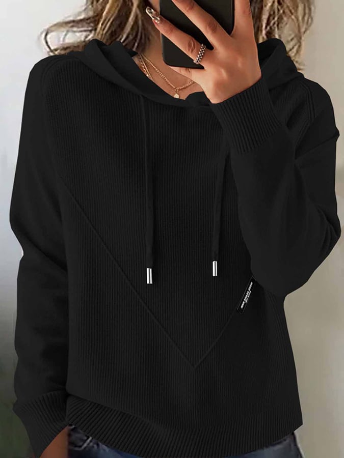 Women'S Autumn And Winter Long-Sleeved Hooded Sweater