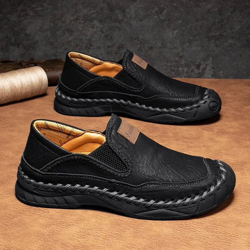⏰Last Day! 60% OFF 🔥Finddbest®Men's Genuine Leather Orthopedic Outdoor Loafers