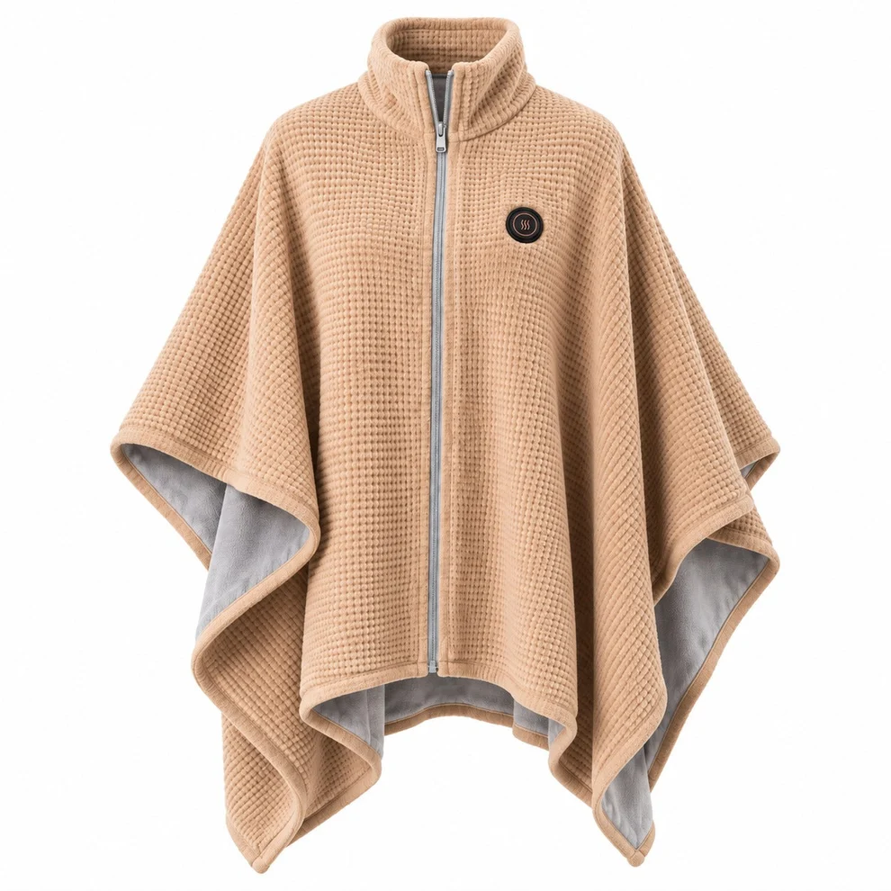 8-Zone Wearable Heated Blanket – Cozy Shawl with 3 Heat Levels & USB Power