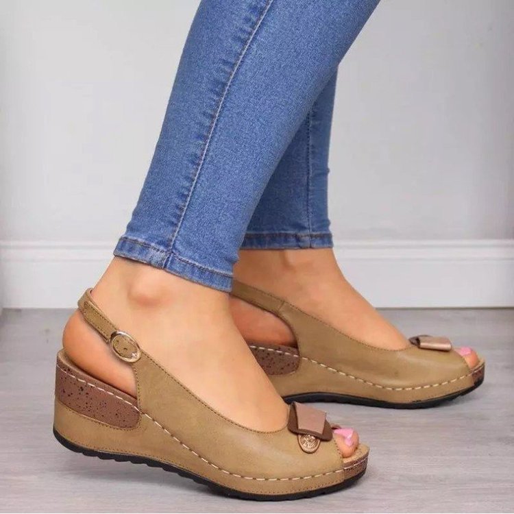🔥Last Day Promotion 50% OFF - 2026 New Women's Comfortable Soft Sole High Heel Leather Sandals