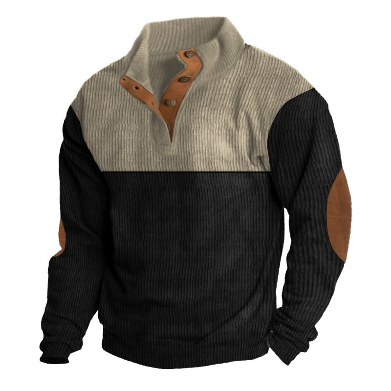 Men's Outdoor Casual Stand Collar Long Sleeve Sweatshirt