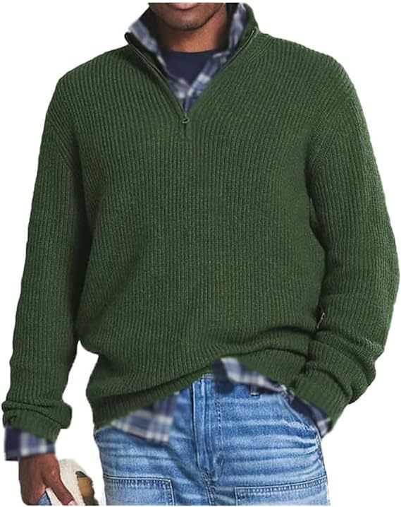 Men's Cashmere Business Casual Zipper Sweater