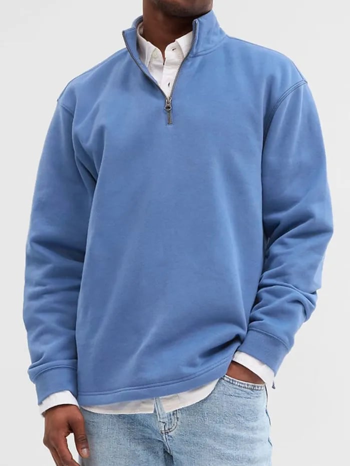 Men's Fashion Casual Zipper Padded Polo Shirt (Buy 2 Free Shipping)