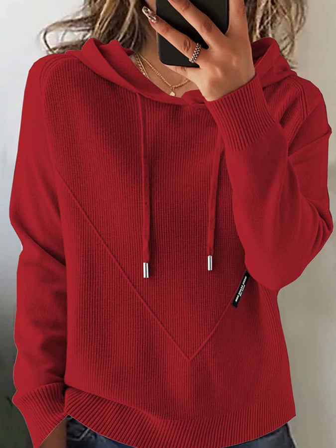 Women'S Autumn And Winter Long-Sleeved Hooded Sweater