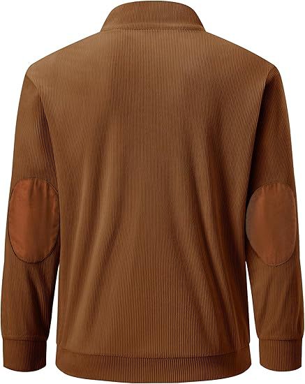 Men's Casual Long Sleeve Stand Collar Pullover Sweatshirts With Pocket