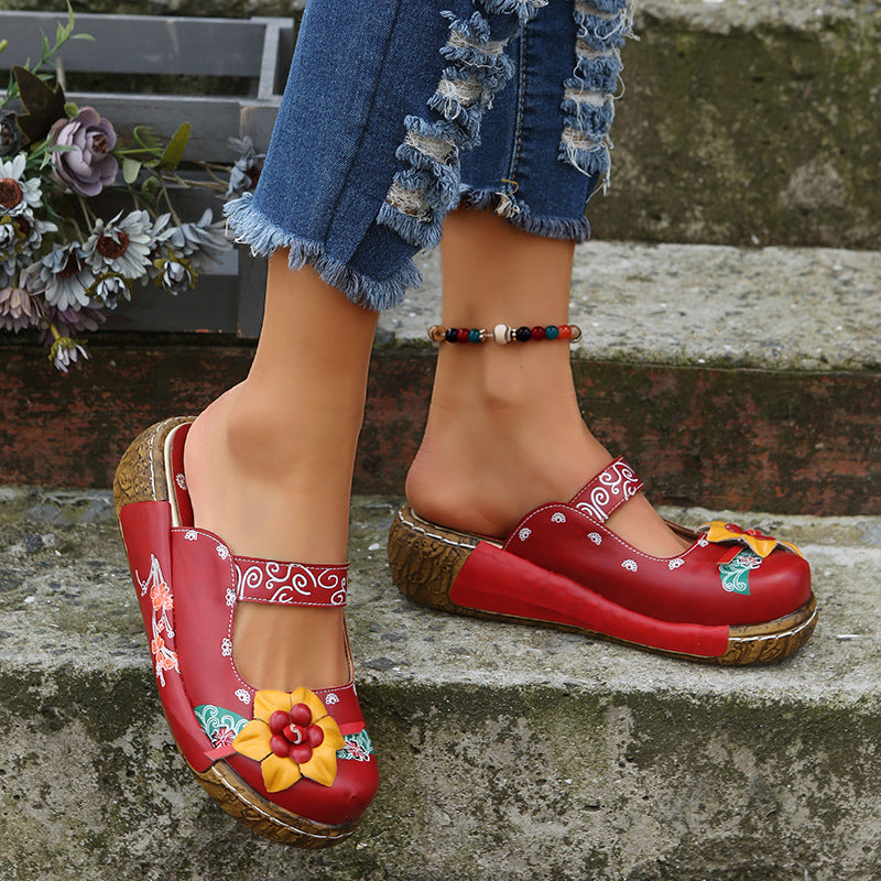 ❤️Mother's Day Sale 56% OFF❤️2025 🌹 Women's Orthopedic Roman Platform Sandals ( Leather Platform Sandals)