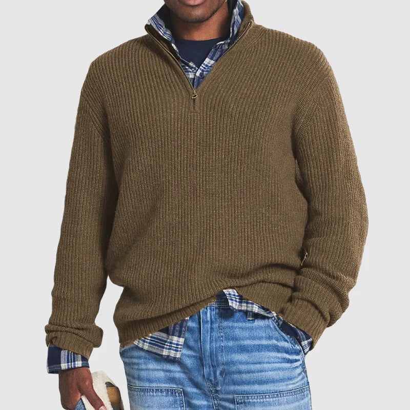 Men's Business Casual Zipper Sweatshirt