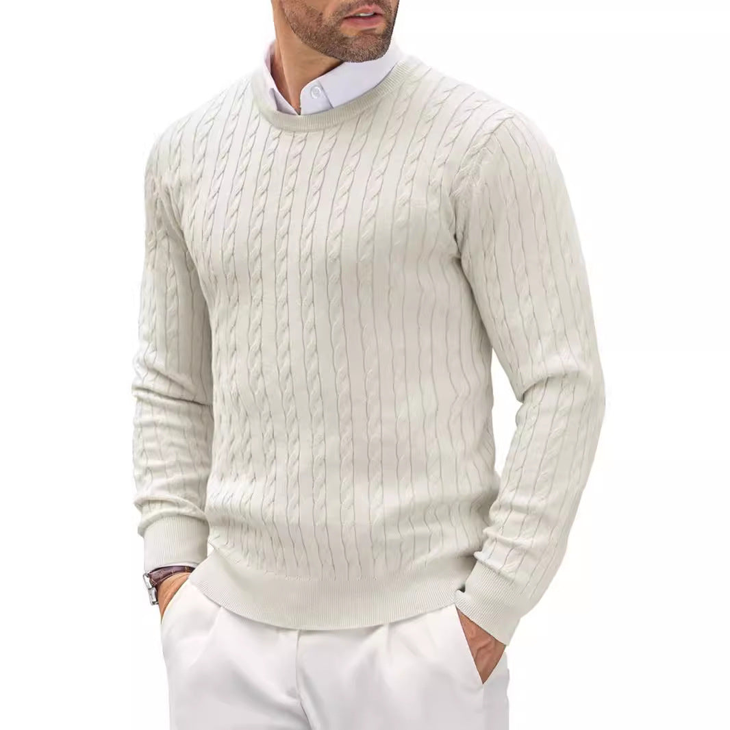 Men's Casual Gentleman Cashmere Jacquard Sweater