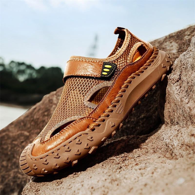 ⏰Last Day! 60% OFF 🔥Men's Cowhide Breathable Mesh Sandals