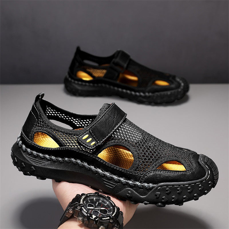 ⏰Last Day! 60% OFF 🔥Men's Cowhide Breathable Mesh Sandals