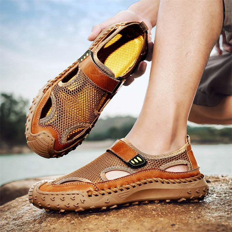 ⏰Last Day! 60% OFF 🔥Men's Cowhide Breathable Mesh Sandals