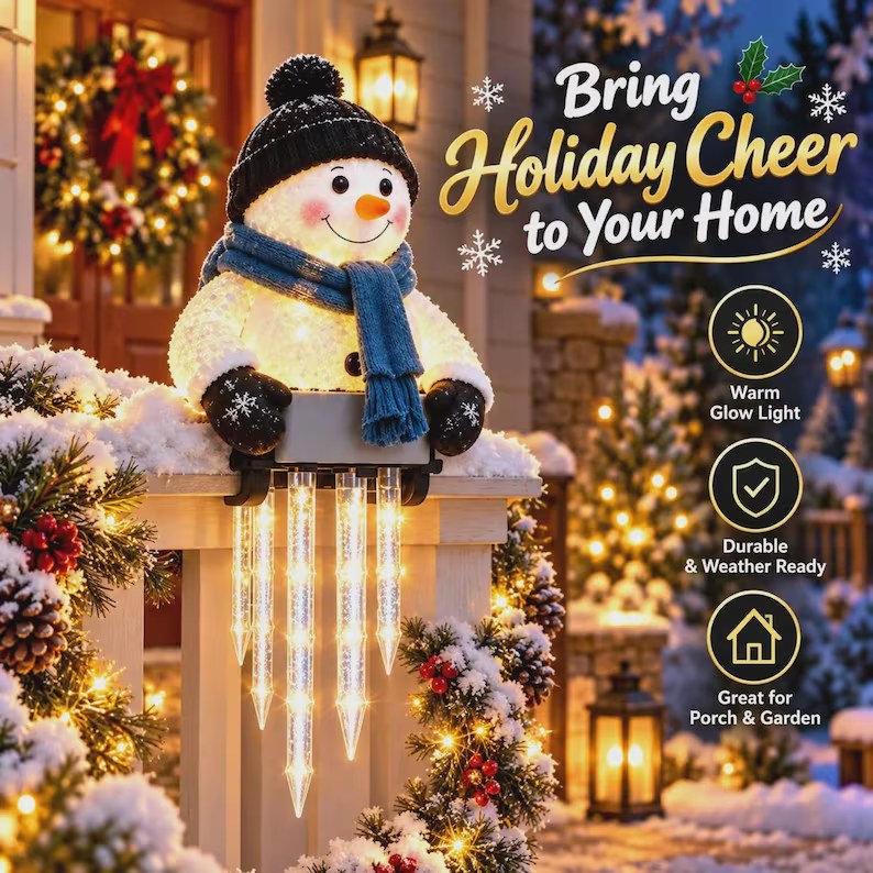 Bring holiday cheer to your home - warm glow light, durable and weather ready