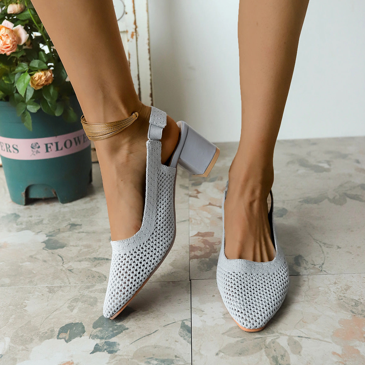 š„LAST DAY 50% OFF-Breathable High-Heel Slipper Sandals for Women