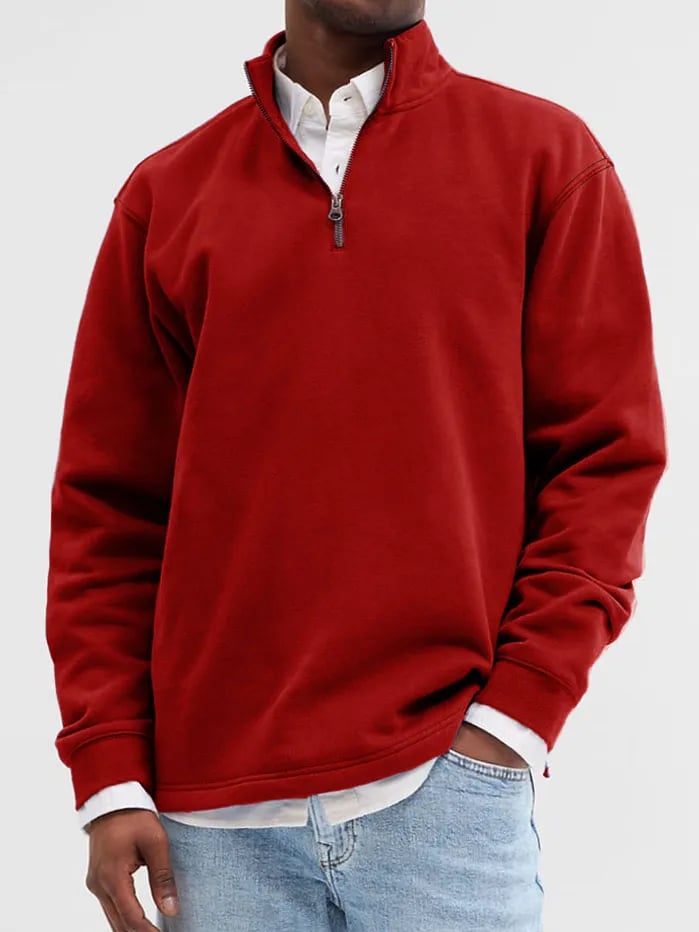 Men's Fashion Casual Zipper Padded Polo Shirt (Buy 2 Free Shipping)