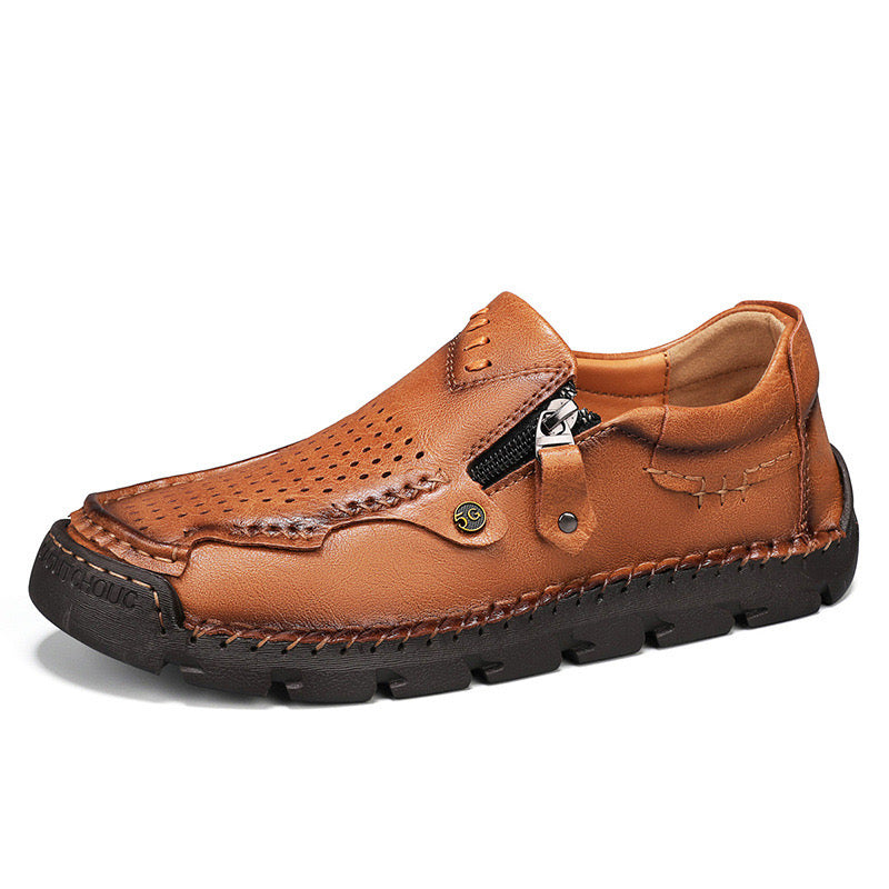 Finddbest™⏰Promotion - 70% OFF🔥 Men Casual Leather Loafer Summer Flat Soft Light Shoes