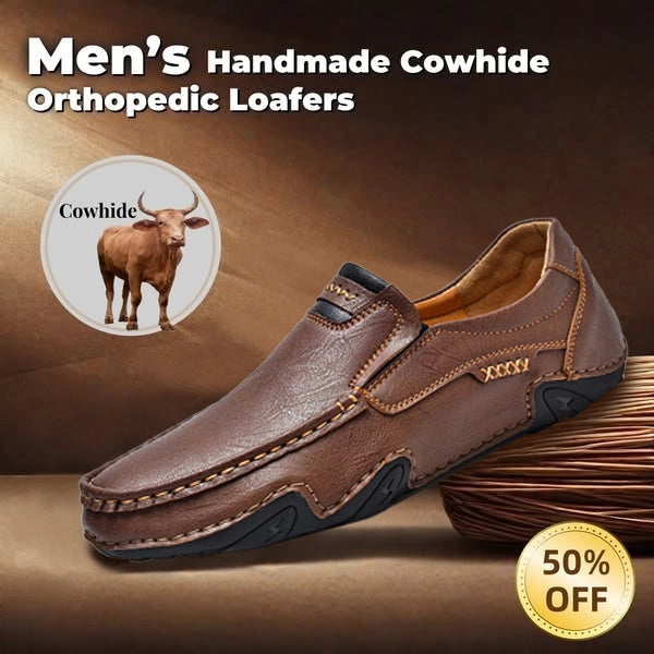 Last Day 50% OFF🔥⏱️Christmas Promotion⏱️🔥Men's genuine calfskin leather Slip-On Loafers