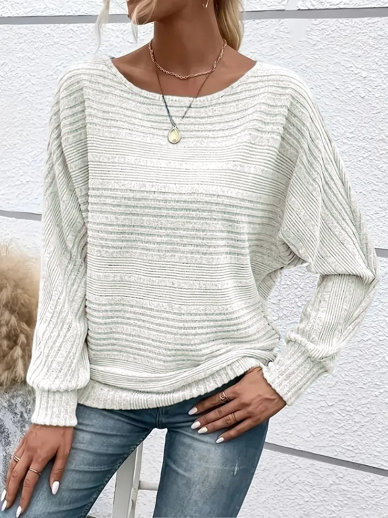 ⏰Hot Sale-Women's Soft Solid Batwing Sleeve Pullover Long Sleeve Top(Buy 2 Free Shipping)