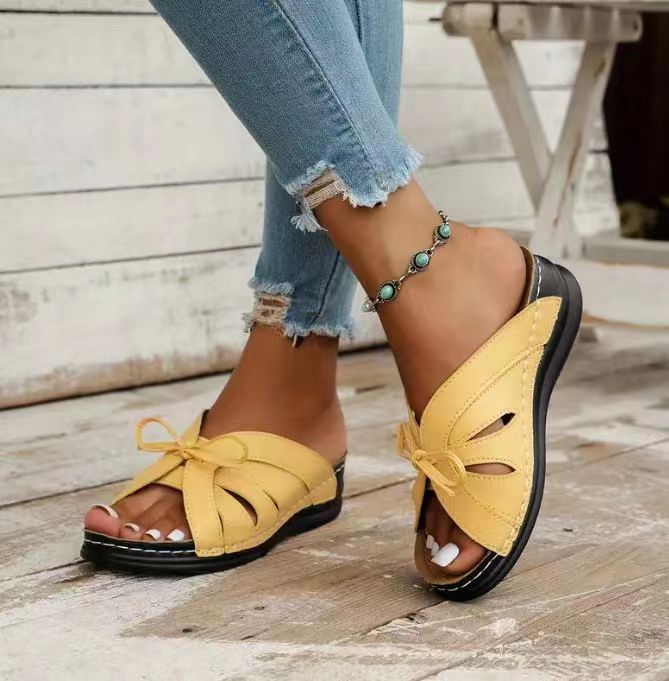Women Vintage Premium Orthopedic Open Toe Summer Wedges Platform Sandals