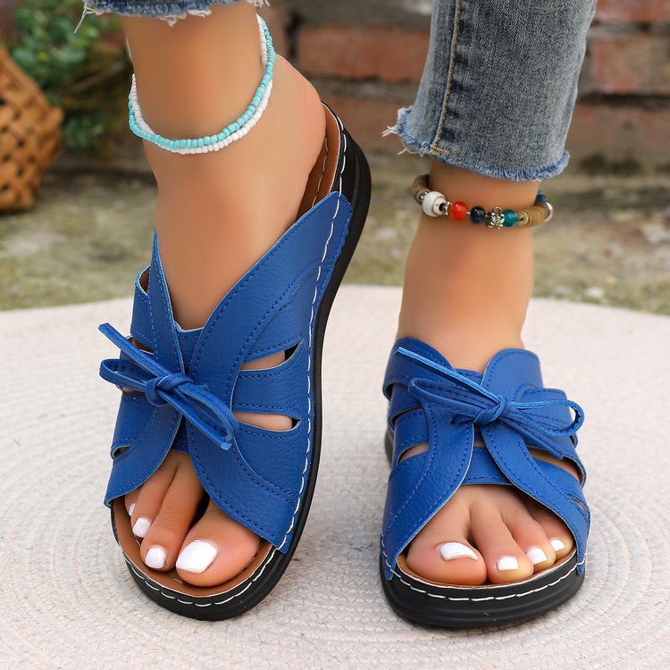Women Vintage Premium Orthopedic Open Toe Summer Wedges Platform Sandals
