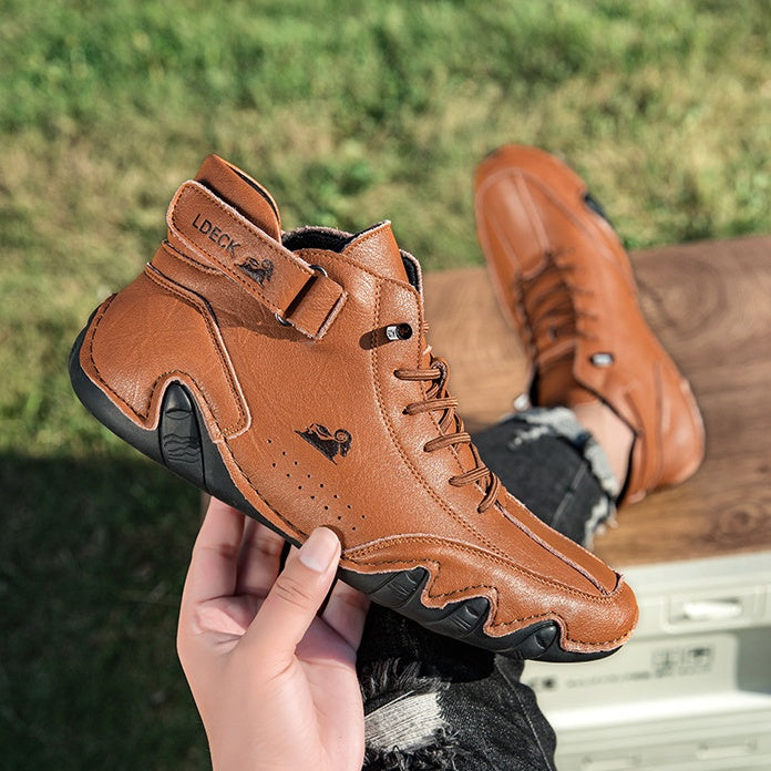 🔥70% OFF TODAY🎁Waterproof Boots Comfortable For Winter,Unisex Italian Suede Velcro High Boots
