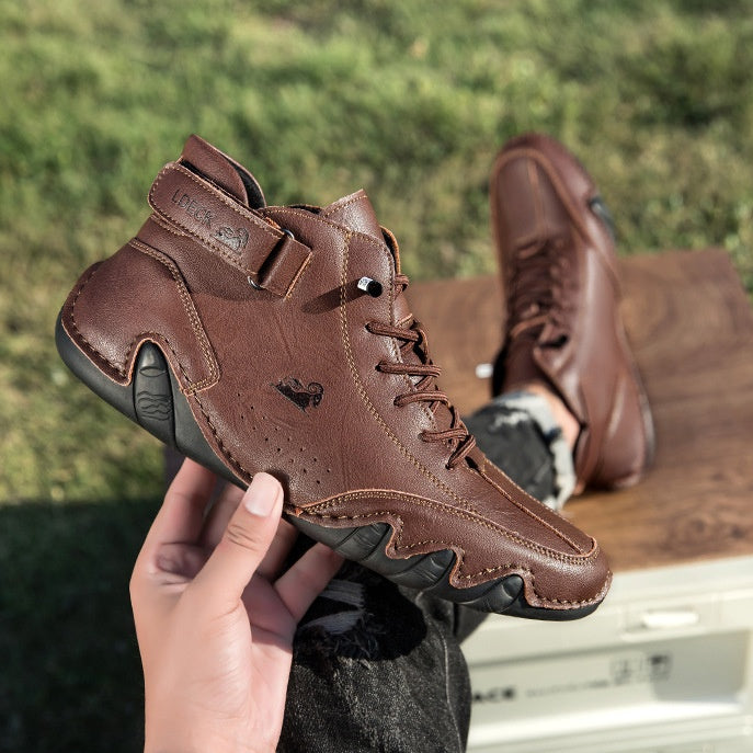 🔥70% OFF TODAY🎁Waterproof Boots Comfortable For Winter,Unisex Italian Suede Velcro High Boots