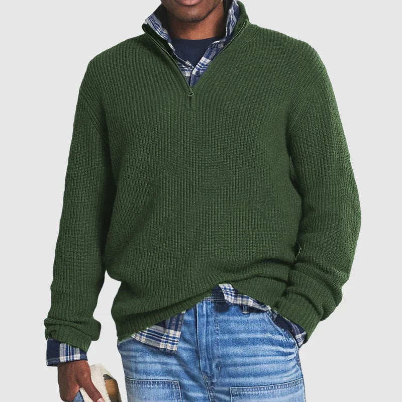Men's Business Casual Zipper Sweatshirt