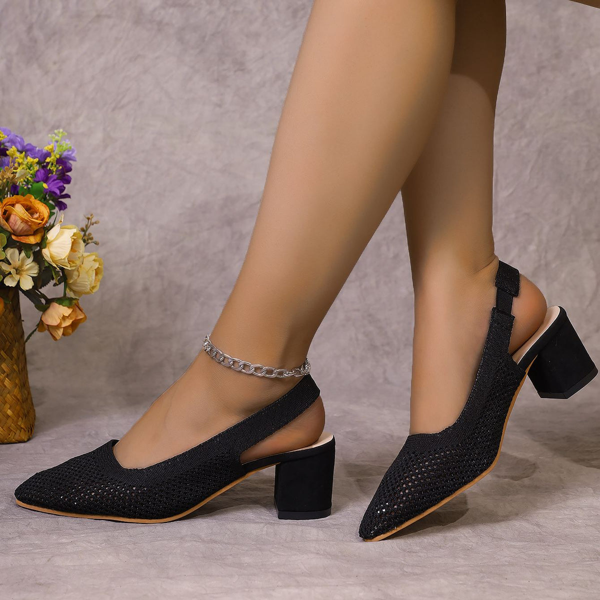 š„LAST DAY 50% OFF-Breathable High-Heel Slipper Sandals for Women