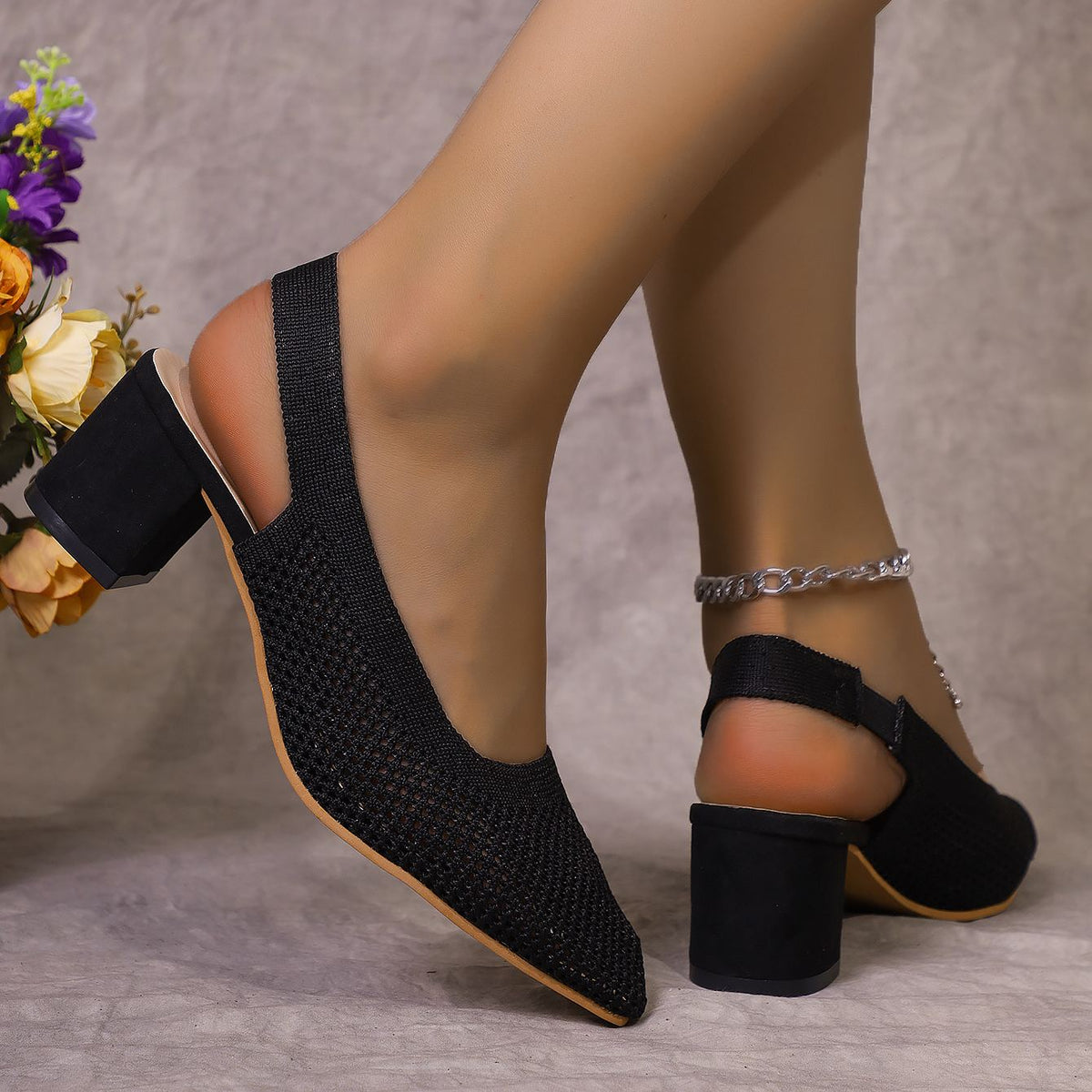 š„LAST DAY 50% OFF-Breathable High-Heel Slipper Sandals for Women