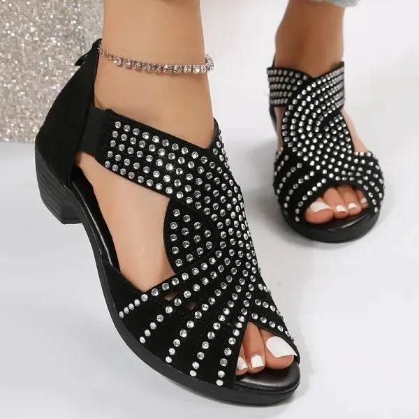 đ„Last Day Promotion 70% OFFđ„GlowStepâą Orthopedic Low Heel Cut-Out Sandals