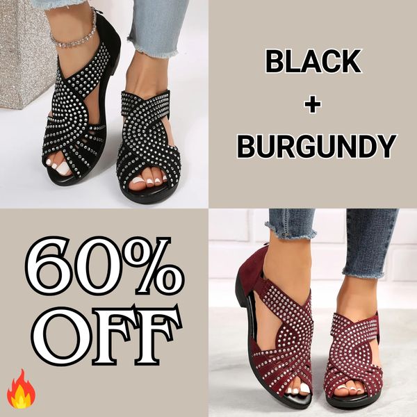 đ„Last Day Promotion 70% OFFđ„GlowStepâą Orthopedic Low Heel Cut-Out Sandals