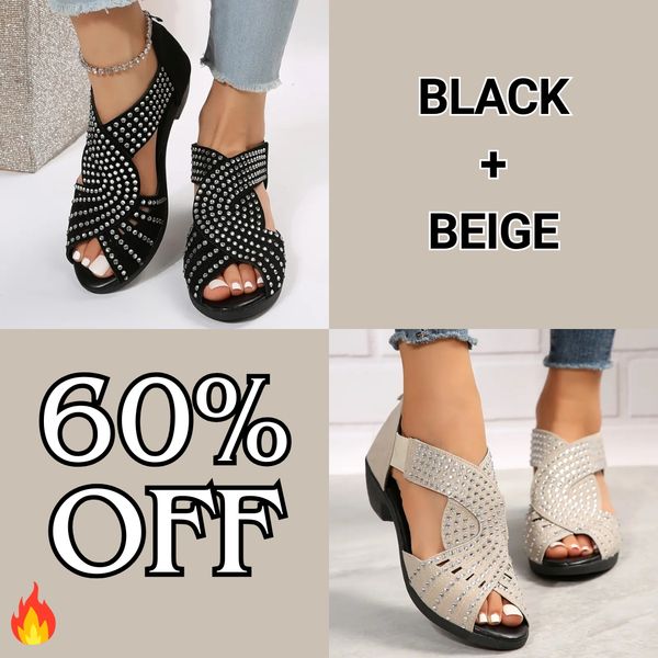 đ„Last Day Promotion 70% OFFđ„GlowStepâą Orthopedic Low Heel Cut-Out Sandals