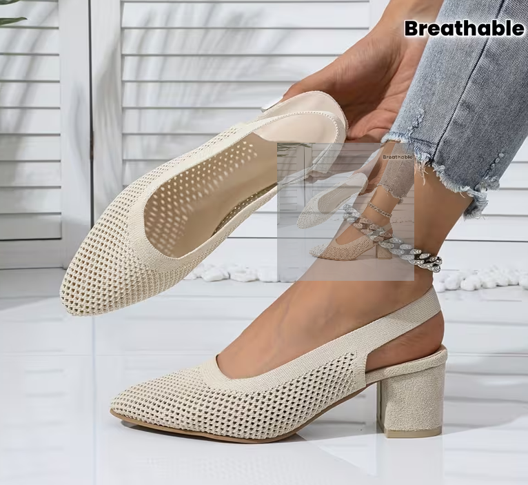 š„LAST DAY 50% OFF-Breathable High-Heel Slipper Sandals for Women