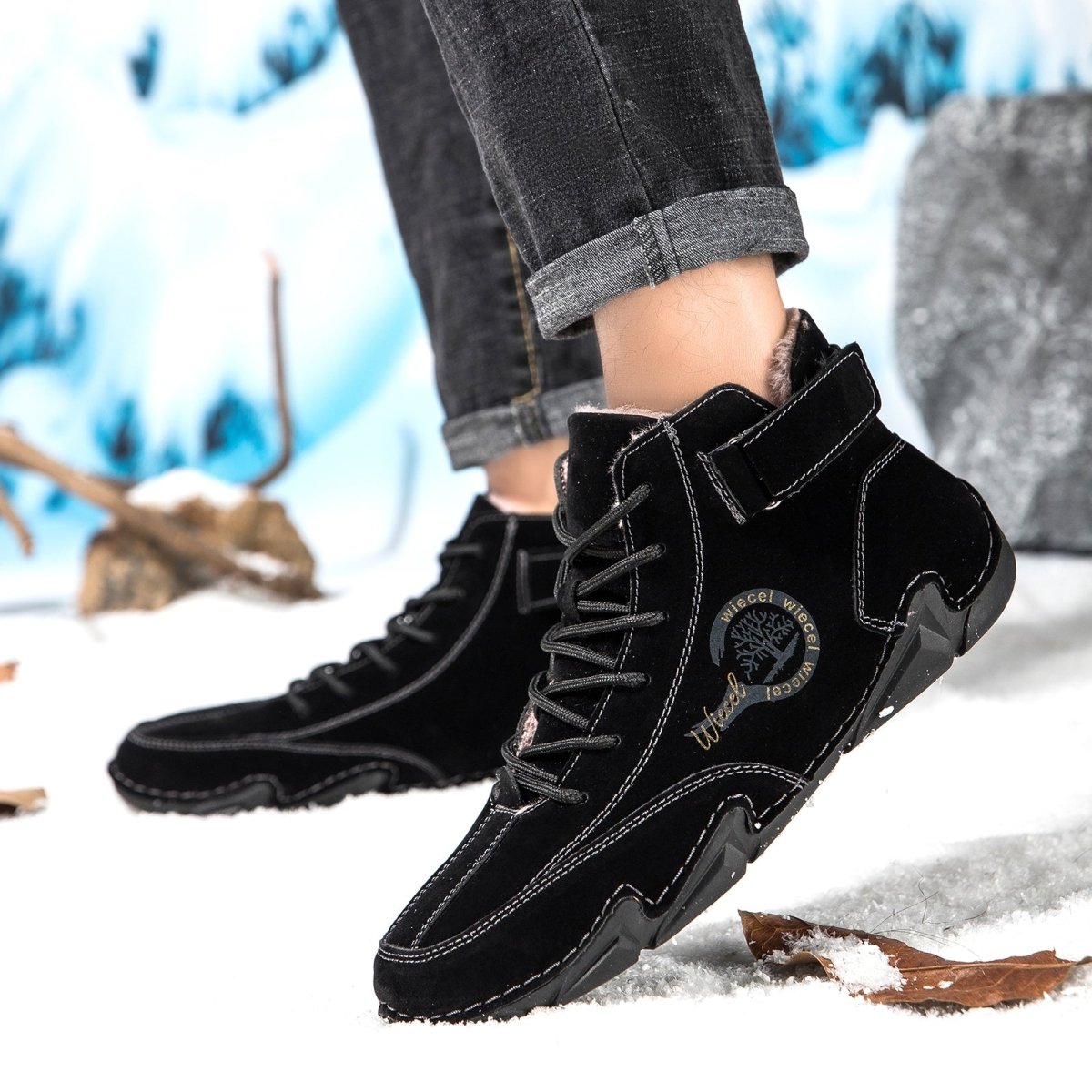 Finddbest™ - Men's waterproof leather barefoot shoes