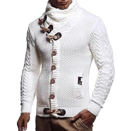 Men's Casual Scarf Jacket Pocket Sweater